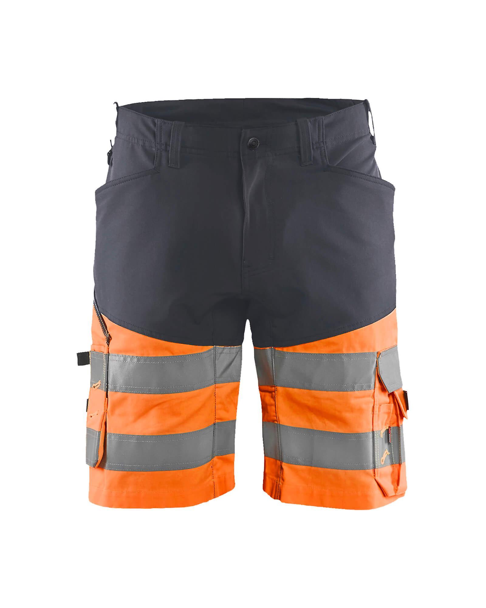 Blaklader 1541 hi-vis shorts stretch - mens (15411811) Mid grey/ hi-vis orange