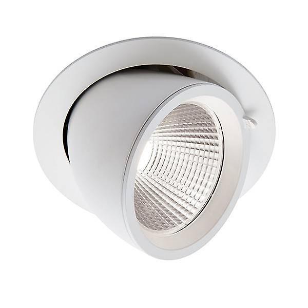 Saxby Lighting Axial Integrated LED Recessed Light Matt White, Glass