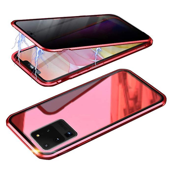 Stuff Certified ® Stuff Certified® Samsung Galaxy S20 Ultra Magnetic 360 ° Case with Tempered Glass - Full Body Cover Case + Screen Protector Red