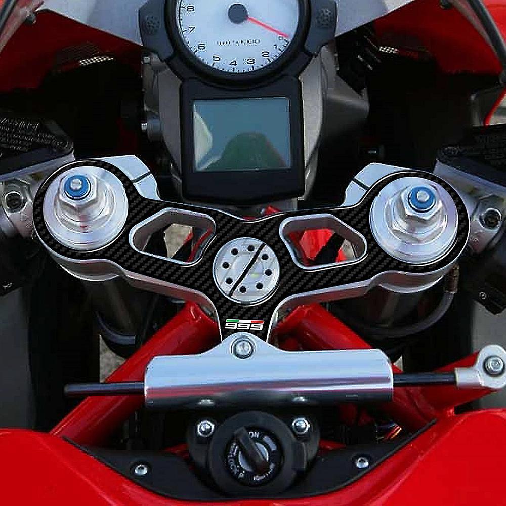 Bicaco 3d Carbon-look Upper Triple Yoke Protector Tank Pad Case For Ducati 999 Models