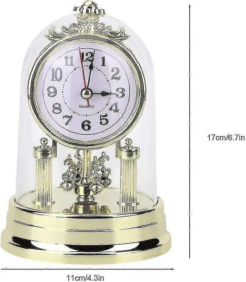 Mintian European Retro Style Desk Clocks Antique Silent Table Clock For Living Room Bedroom Office Hy