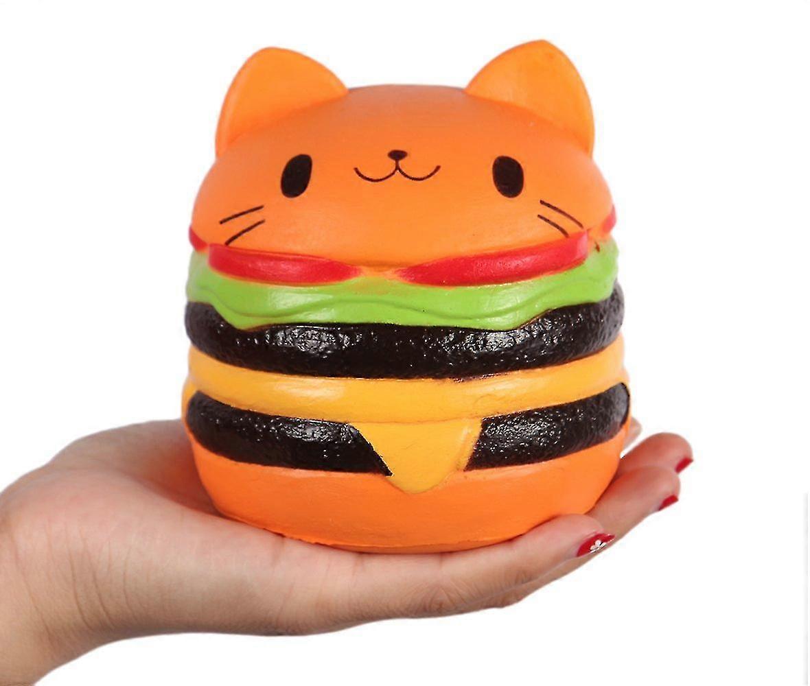 Galozzoit Squishies Hamburger Cat Jumbo Slow Rising Kawaii Bread Squishies Toy Prime Cheap For Collection Gift