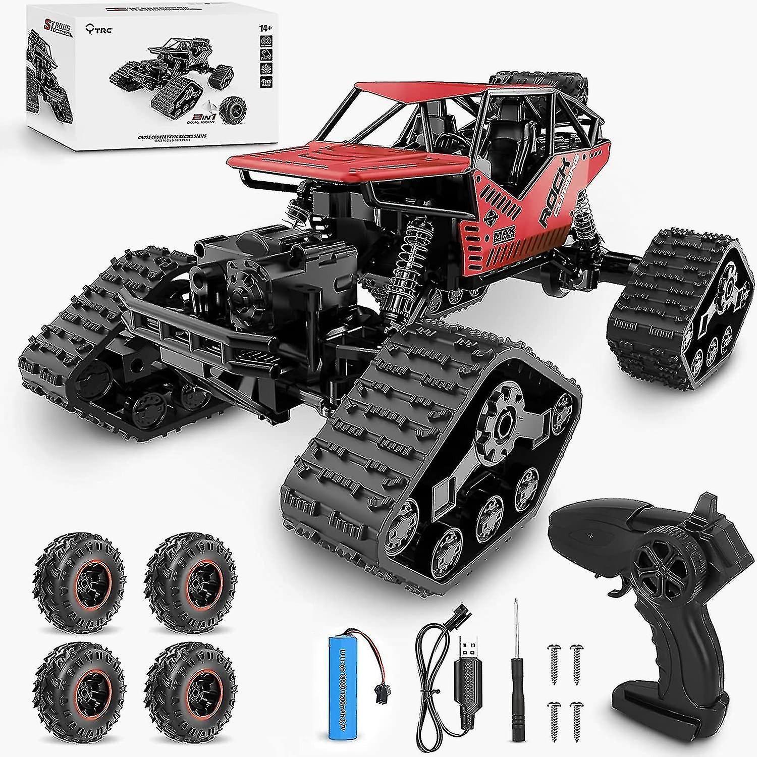 Ssylune 2 In 1 Rc Cars Remote Control Car 1:14 Scale 25 Mph 40 Km/h High Speed 4wd Off Road Rc Trucks For Adults Boys Kids, 2.4ghz All Terrain Toy ...