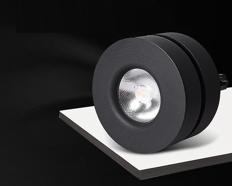 Slowmoose Modern Fashion Ultra Thin Led Spotlight Black 12W 5000K