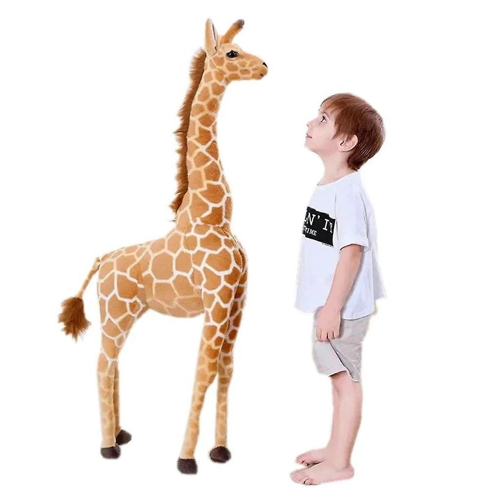 Scvvd Big Size Plush Giraffe Soft Stuffed Lifelike Animals Giraffes Soft Doll Home Decor Kids Birthday Gif 80cm