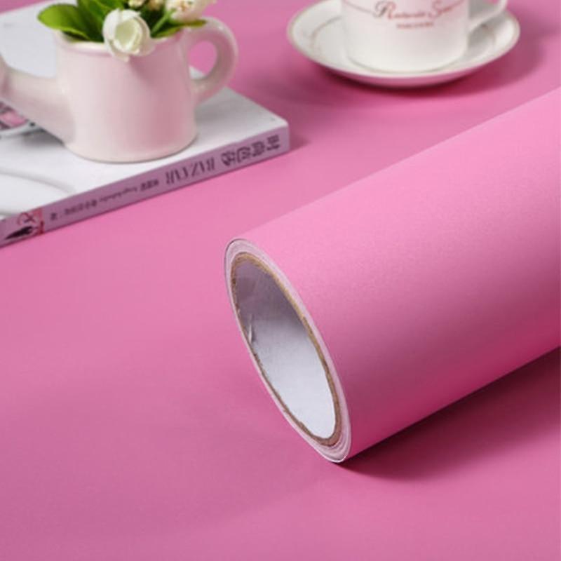 Slowmoose Waterproof Marble Pvc Vinyl Metal Brushed Wallpaper Matt Pink 40cm x 2m