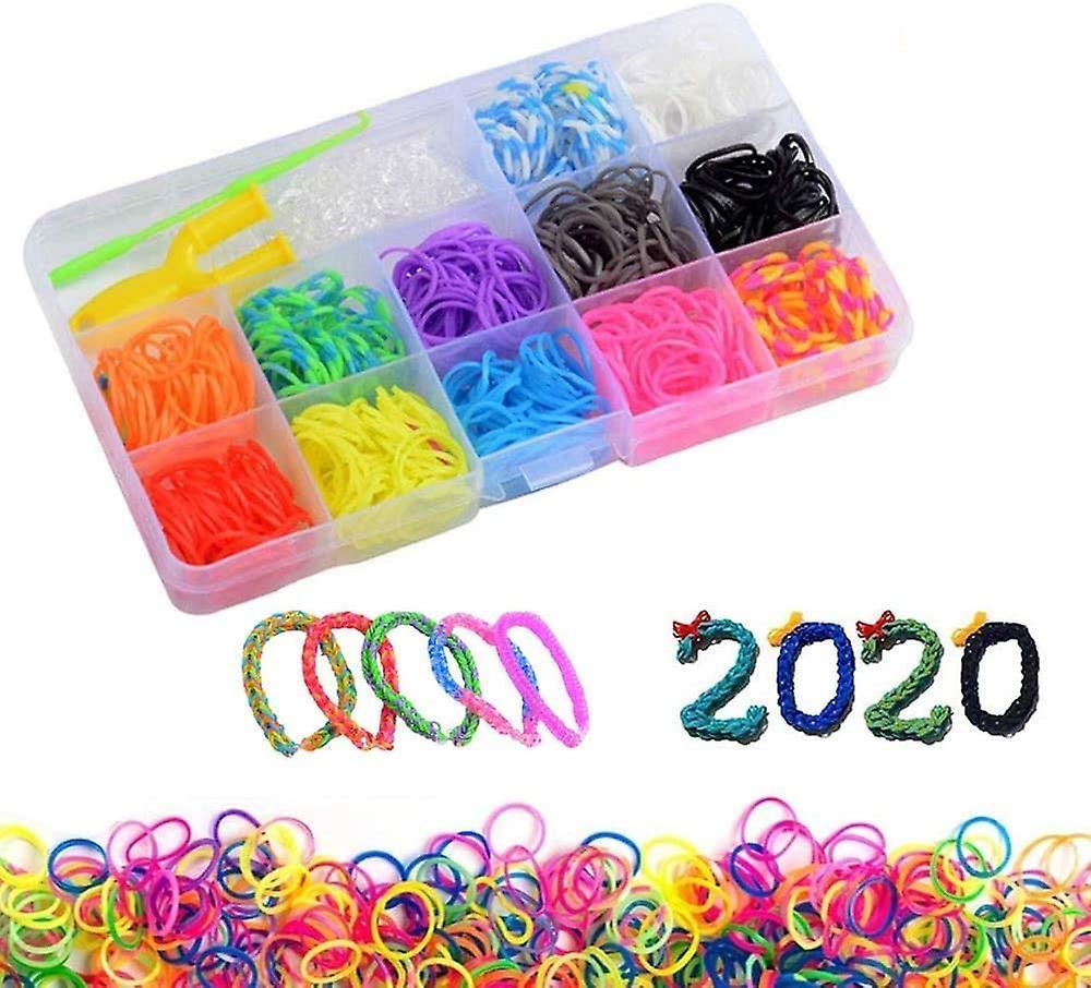 Ciuu 450 Stck Webstuhlbnder Loom Bnder Kit, Bunt Loom Bands, Websthle fr Armbnder DIY Gummibnder Websthle Bnder Set Aufbewahrungsbox, Armband Halsk...