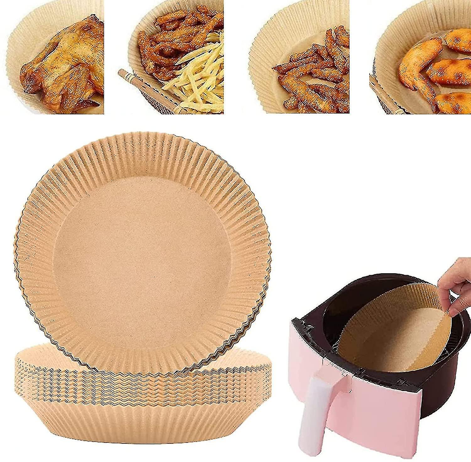 Tianzun 100pcs Non-stick Disposable Air Fryer Liners, Baking Paper For Air Fryer Oil-proof