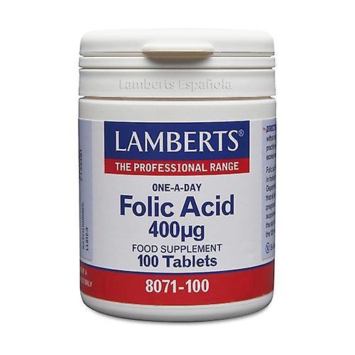 Lamberts Folic acid 100 tablets of 400μg