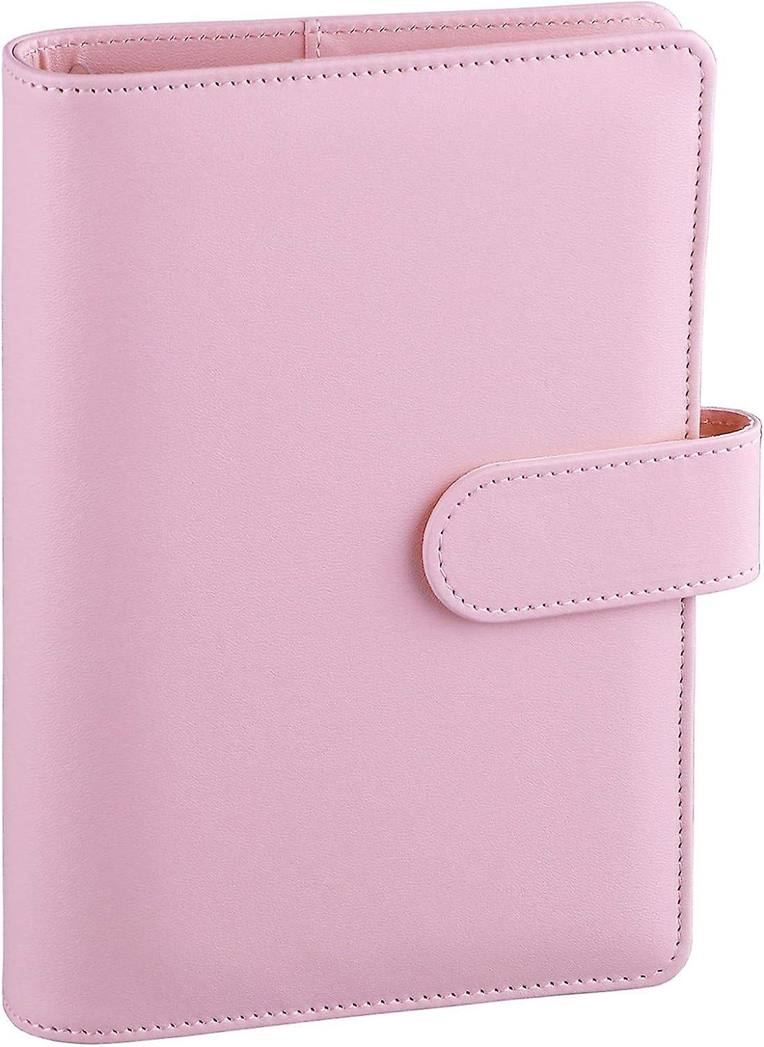 Heyone Heytea A6 Pu Leather Notebook Binder Refillable 6 Ring Binder For A6 Filler Paper, Loose Leaf Personal Planner Binder Cover With Magnetic Bu...