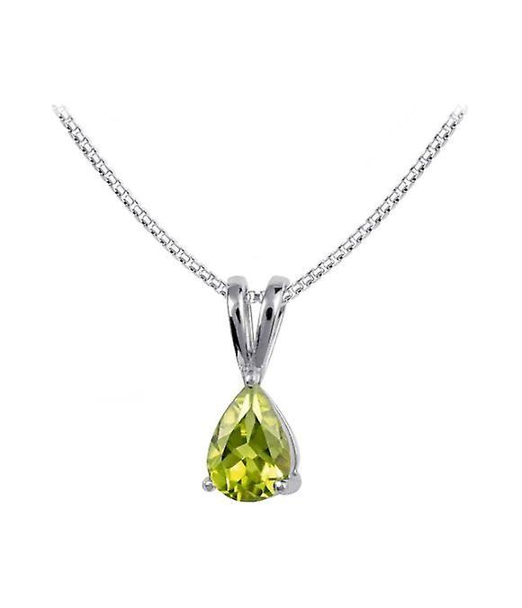 Jacques Lemans - Sterling Silver Necklace with Peridot - SE-C111C