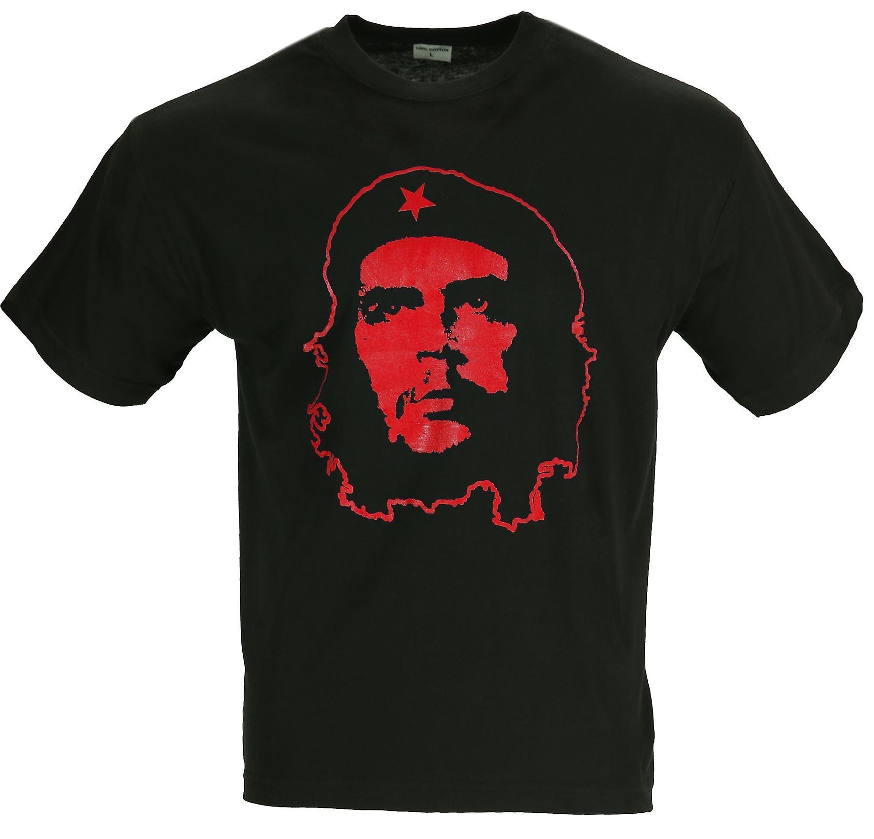 RTC Cool Che Guevara Printed Revolution Cult T-Shirt Black - Red Che Large