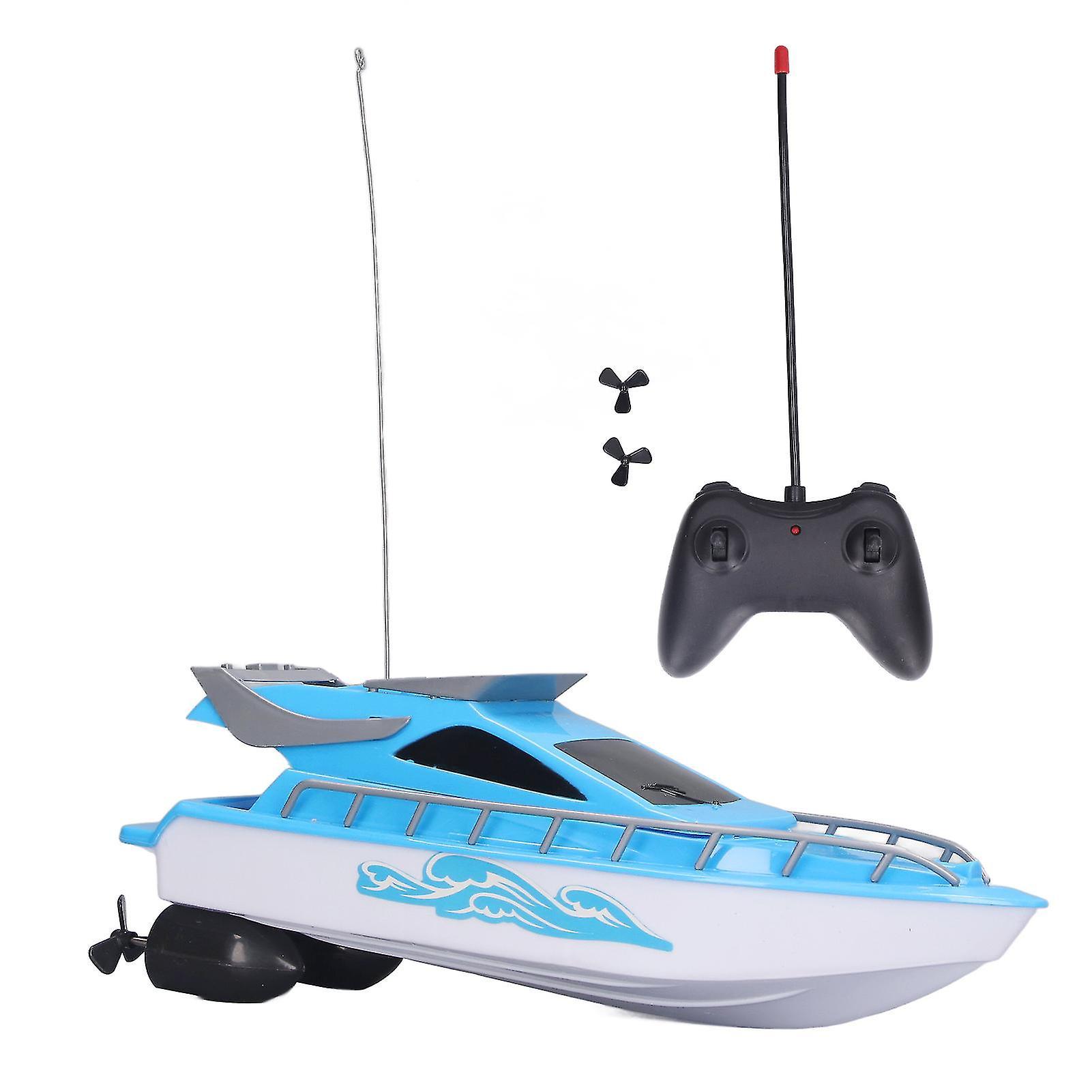 Acgiv Wireless Remote Control Boat High Speed Sensitive Sensing Rc Electric Speedboat Yacht For Summer Blue