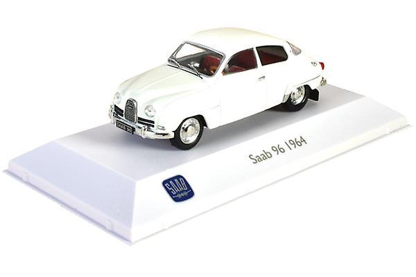 Saab 96 Diecast Model 1:43 scale White Ex Mag 9cm / 3.5in long