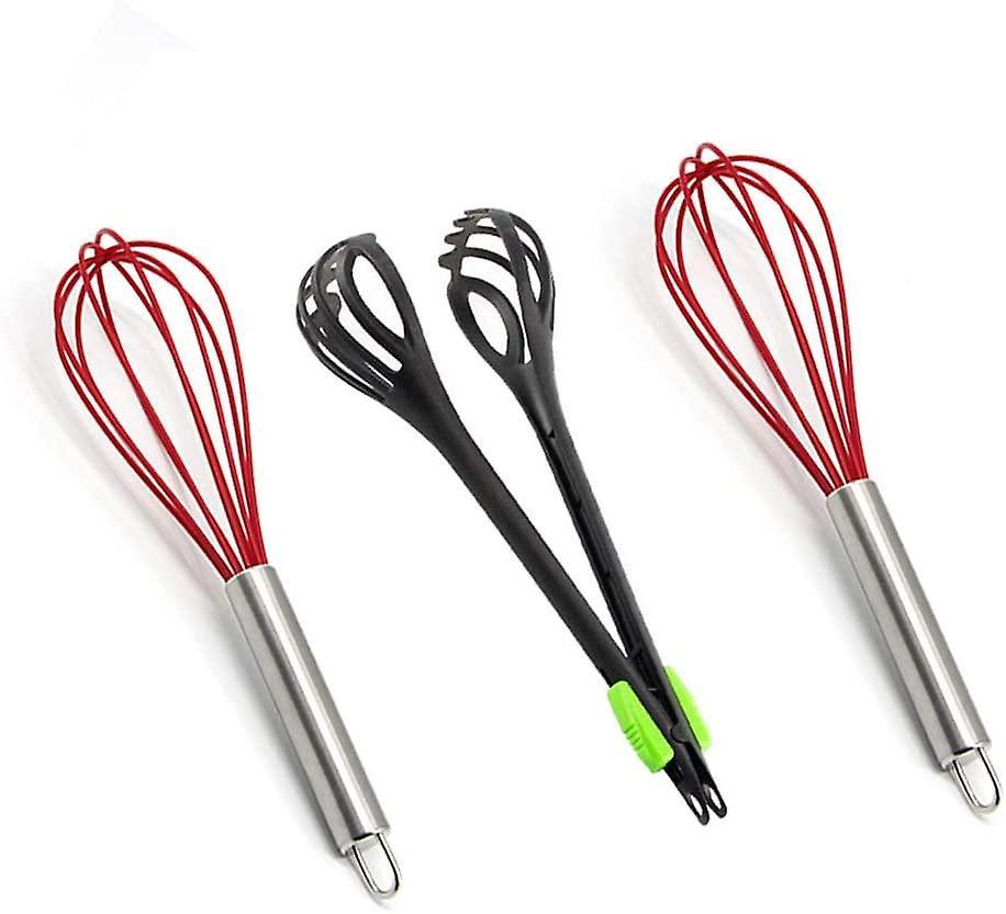 unbrand Kitchen Whisk, 3 Pieces Stainless Steel Whisk, Multifunctional Egg Beater, Manual Egg Beater, Balloo