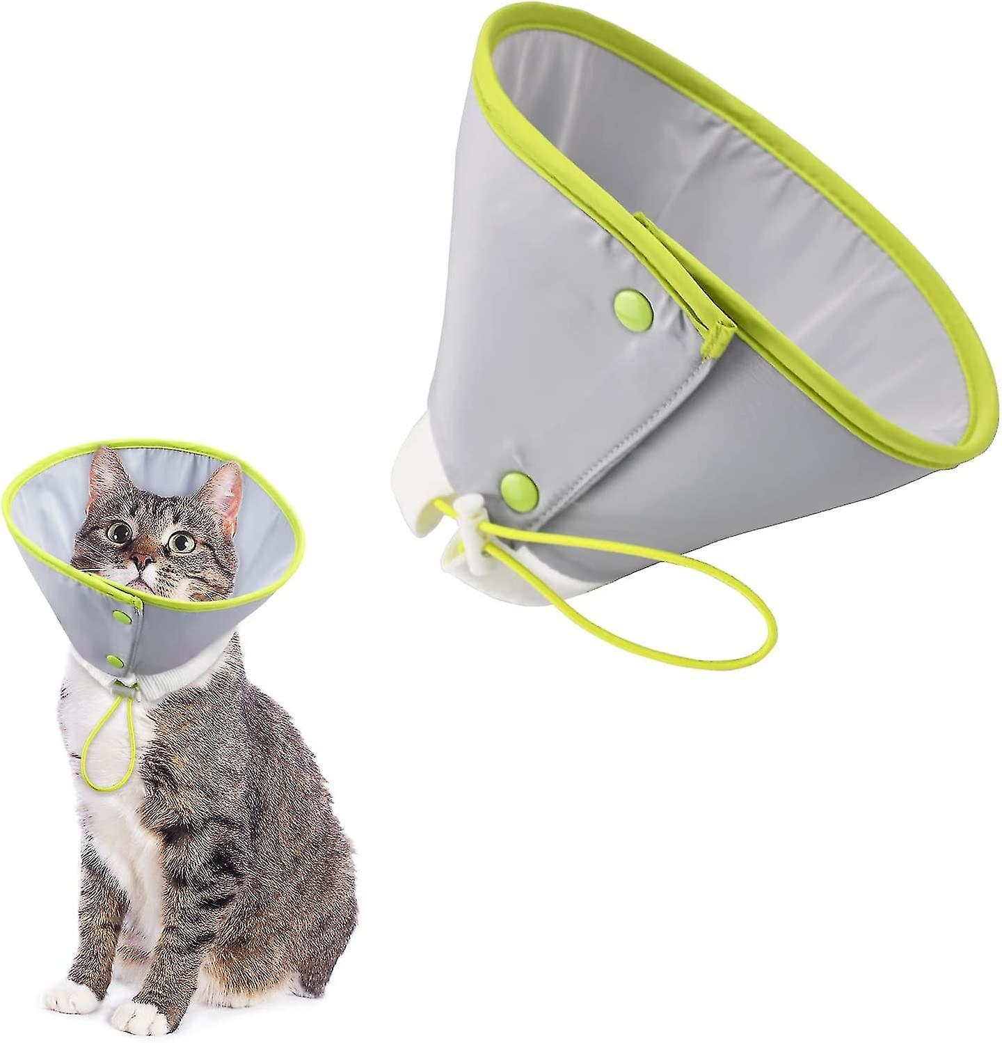 Tianzun Cat Recovery Collar, Adjustable Cat Dog Cone Collar, Pet Elizabethan Collar To Stop Pet Licking Wounds After Surgery S