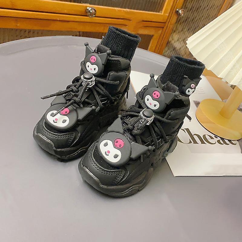 Aionyaaa Anime Kawaii Sanrios My Melody Cinnamoroll Kuromi Casual Kids Sneakers High Helpshoe Soft Bottom Cute Girls Running Sports Shoes Kuromi 6 ...