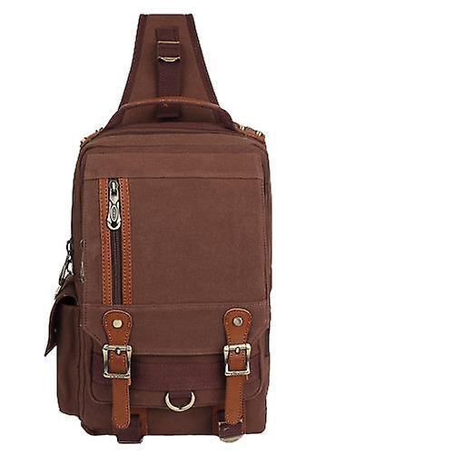 Kaukko Cross Body Shoulder Sling Travel Bag Brown