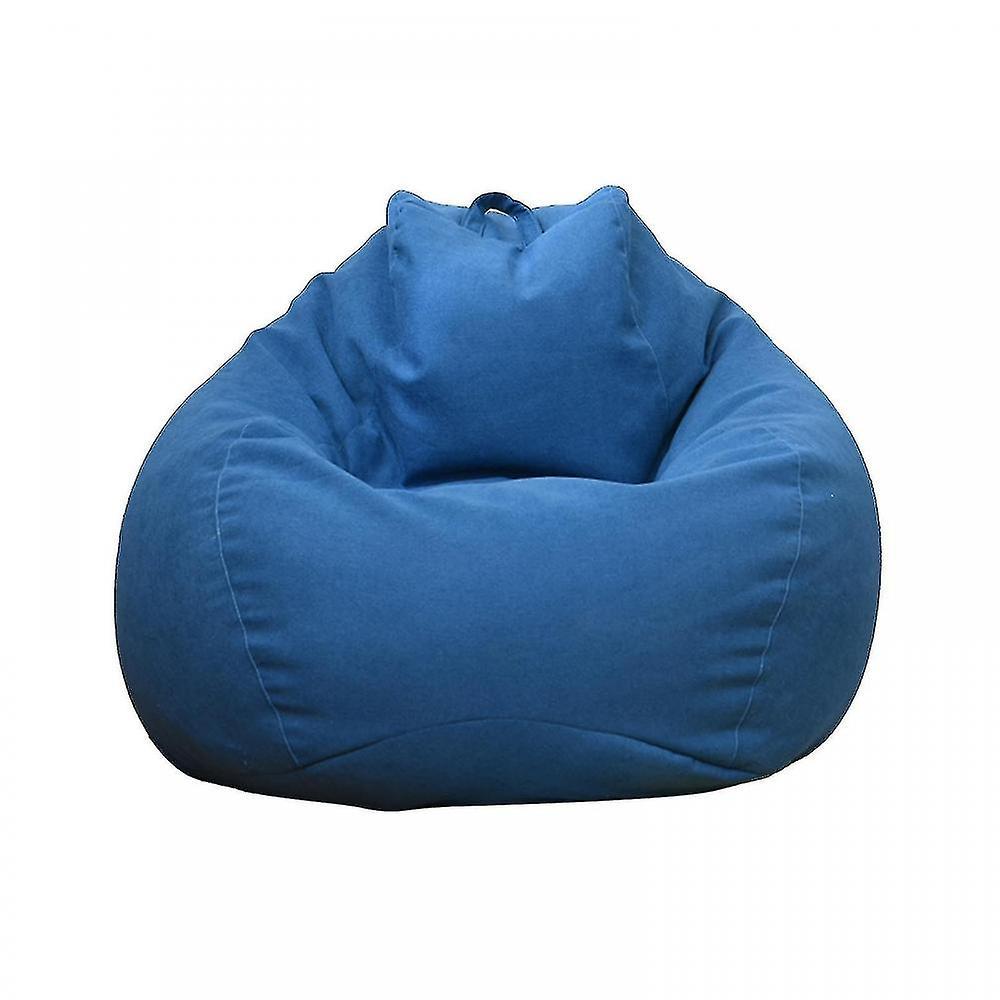 Sswyv-new Extra Large Bean Bag Chairs Couch Sofa Cover Indoor Lazy Lounger For Adults Kids Sellwell Empty shellOnly bean bags Blue 90 * 110cm