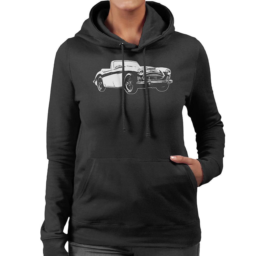 Austin Healey 3000 British Motor Heritage Women's Hooded Sweatshirt Black Medium