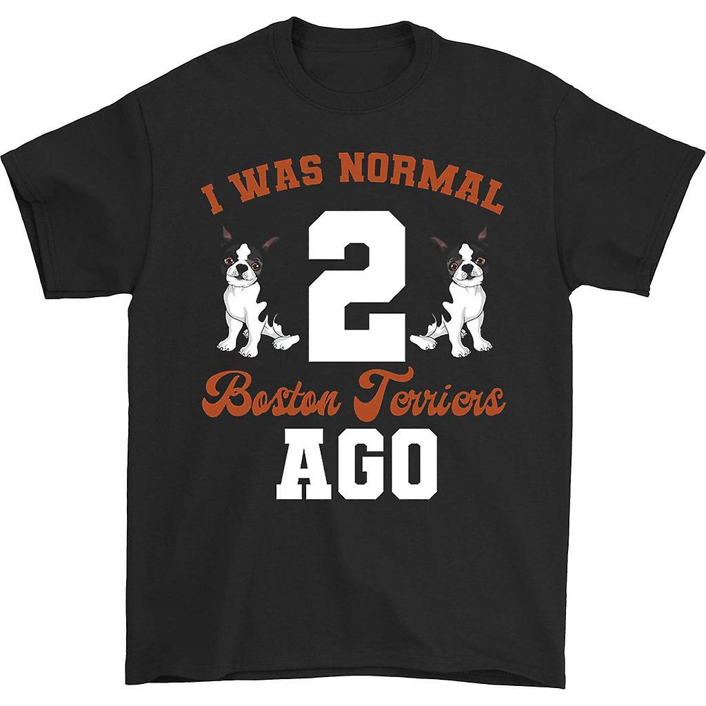 HISHARK I was normal 2 boston terriers ago t-shirt black M