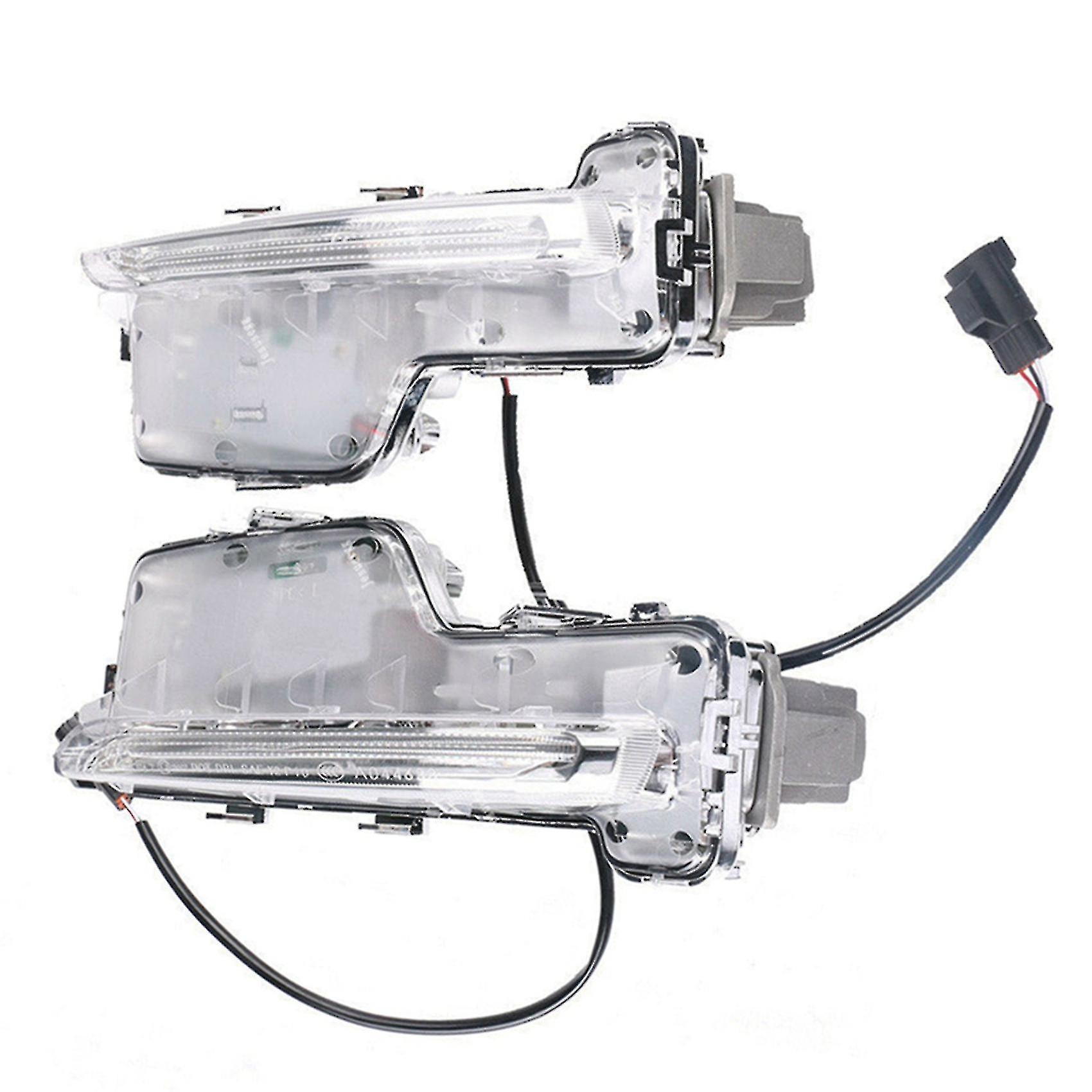 Elriven 1 Pair For S60 2014-2018 Drl Front Fog Light Led Daytime Running Lights Lamp 31434567 31434568