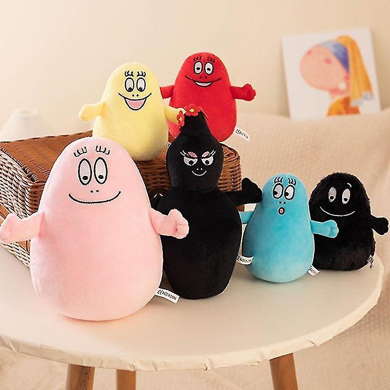 DUqi Barbapapa Plush Toy Anime Barbapapa Doll Soft Stuffed Toys Kawaii Barbapapa Monster Doll Pillow Children Birthday Christmas Gift red