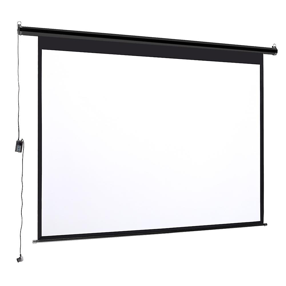 Living And Home Electric Motorized Projector Screen Projection with Remote Control 100 Inch