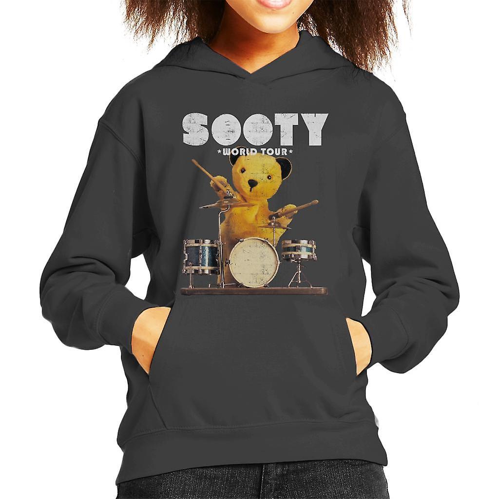 Sooty World Tour Drums Kid's Hooded Sweatshirt Charcoal Large (9-11 yrs)