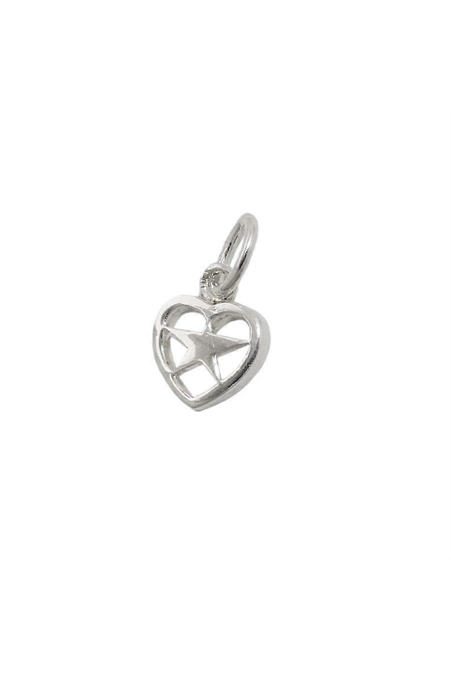 Gallay Pendant 10x8mm Heart With Star Inside Silver 925 - Gl92110