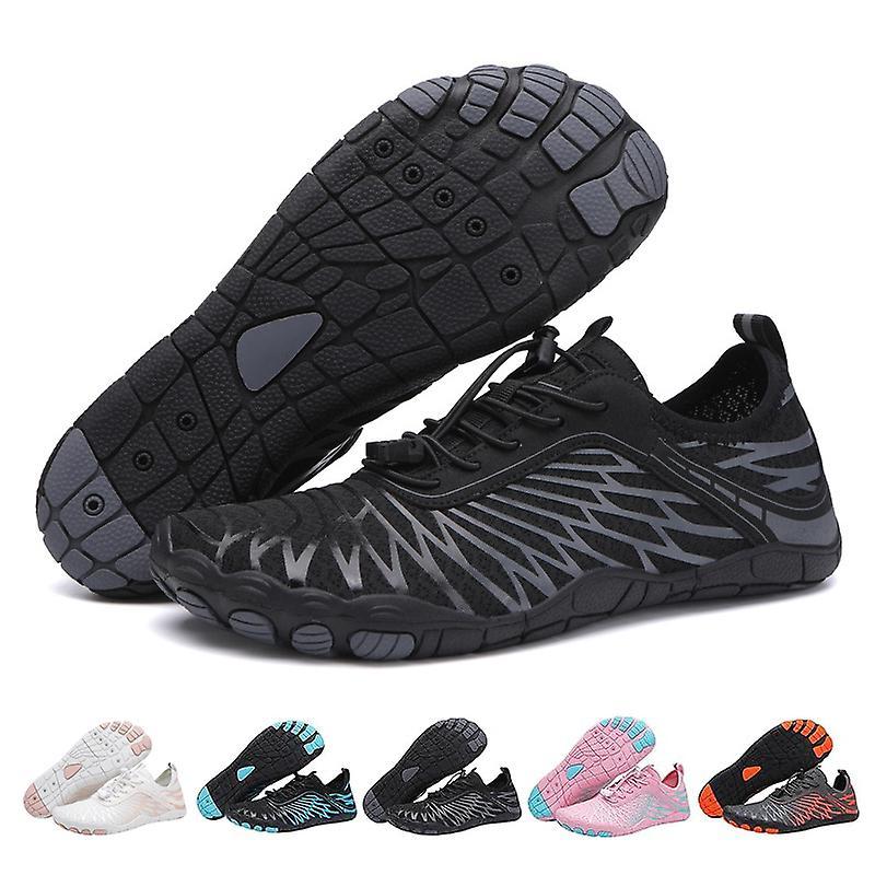 Yunshu Lorax Pro Barefoot Shoes For Men Women Hike Footwear, Non-Slip Riding Beach Shoes Black 46