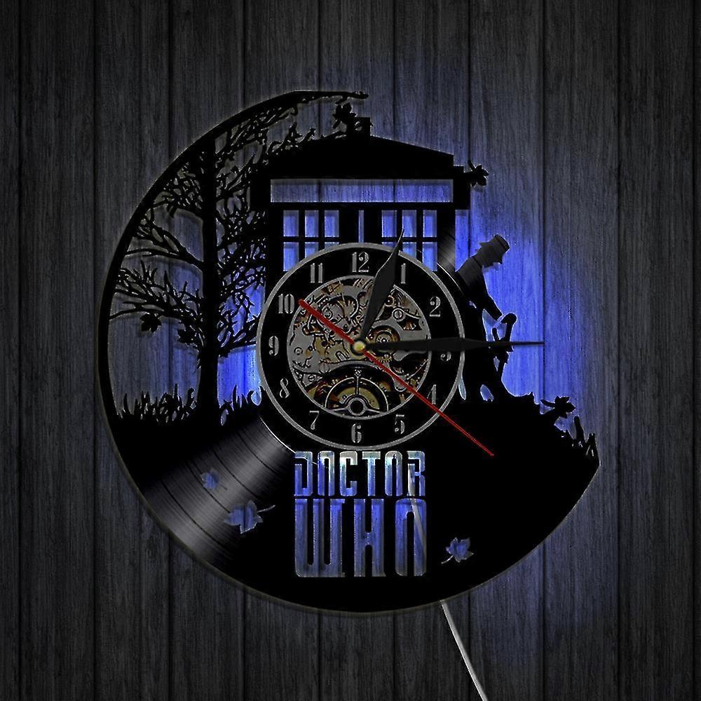 Mintian Strange Vinyl Clock Doctor Who Records Creative Wall Clock Retro Nostalgic Home Decoration Clock