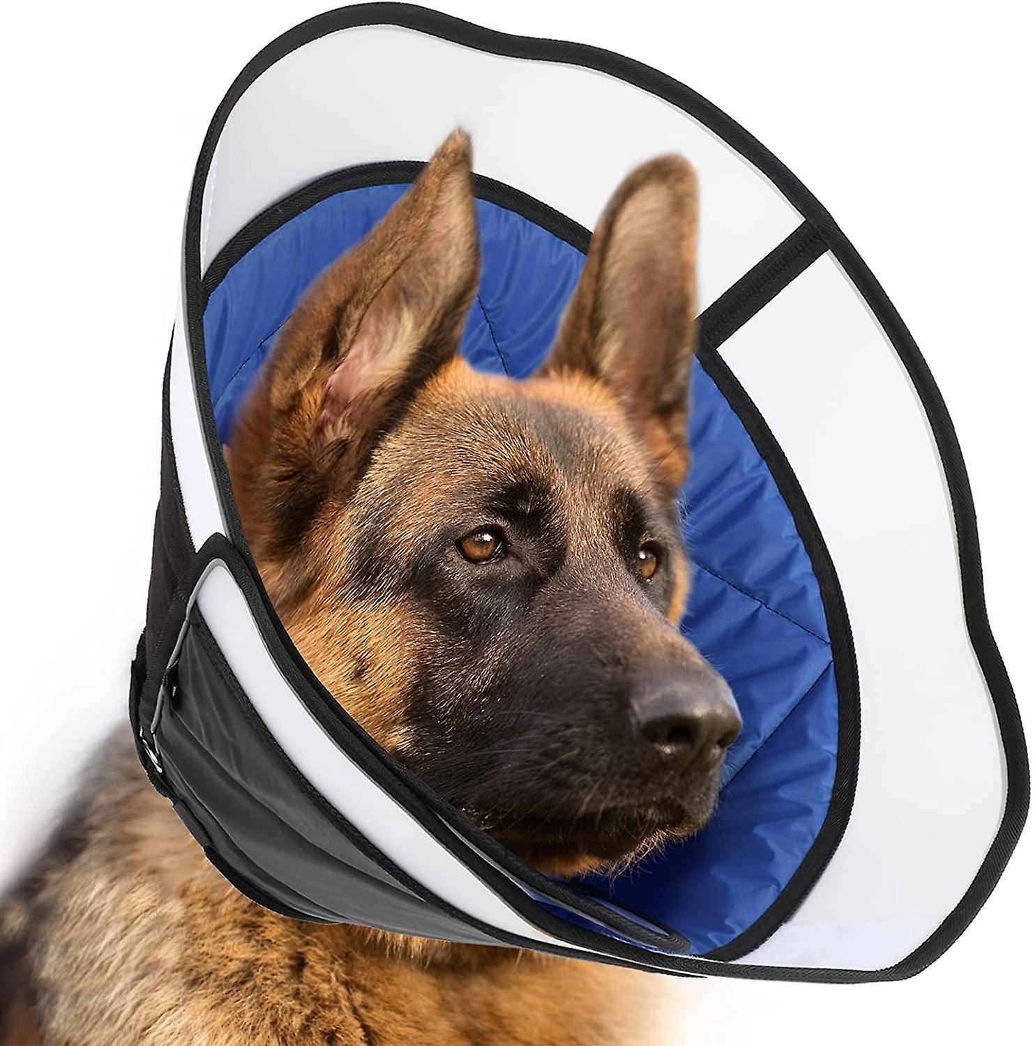 Kaise Manificent Dog Cone Collar For Dog After Surgery, Soft Recovery Cone For Medium Extra L