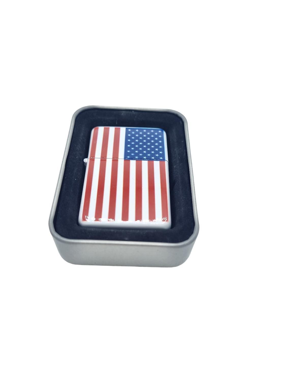 Hiprock Gasoline Lighter USA Flag