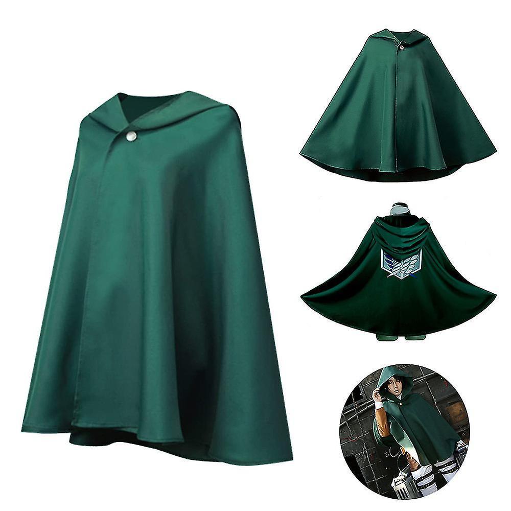 Shznv Attack On Titan Cosplay Cloak Green Cape Halloween Party Fancy Dress Up Costume M