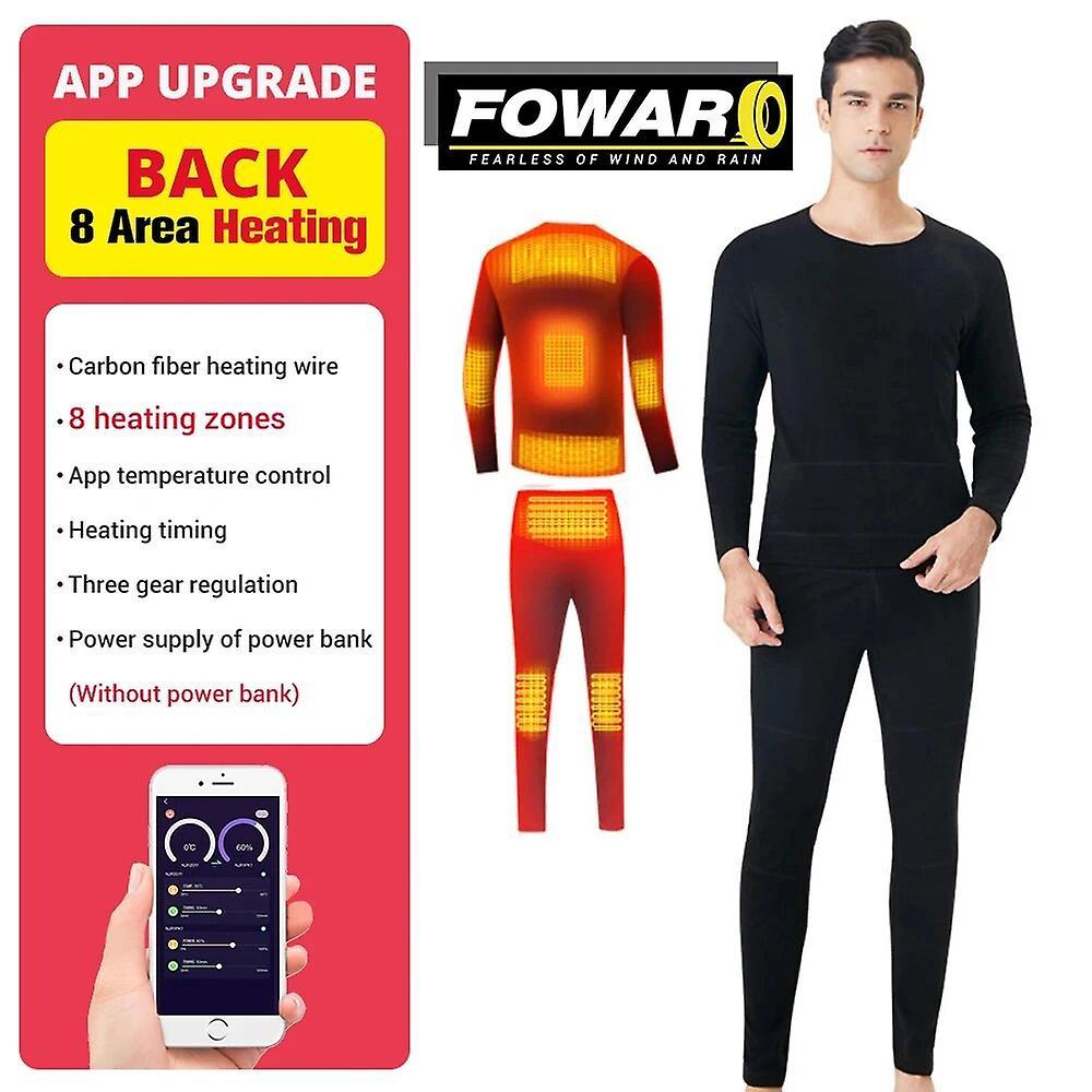 Tigernu 2023 Electric Heated Clothing Men Heated Thermal Underwear Set Women Winter Electric Heating Jacket Suit Lined Heated S-5xl 20 heating Area...