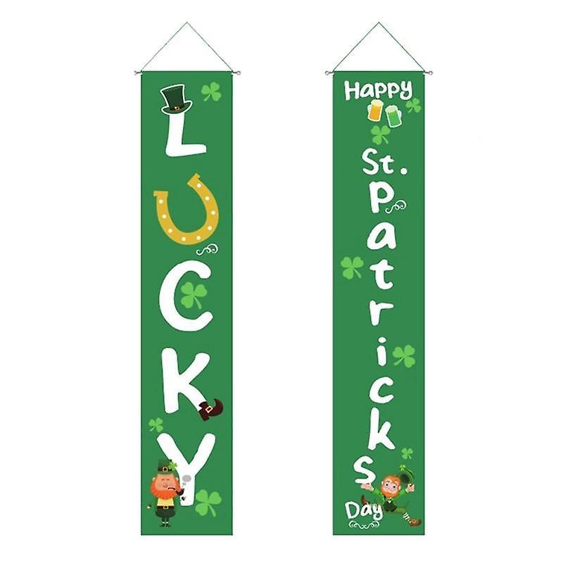 Slowmoose St Patricks Porch Sign Or Day Decorations - Lucky Banner Decor For Home Wall