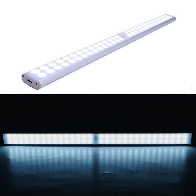 Slowmoose Led Usb Rechargeable Under Cabinet Light, And Wireless With Motion Sensor 60 LED Cold White