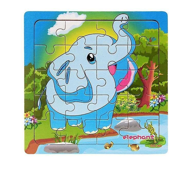 Slowmoose Style Educational Wooden Puzzle - Animal Vehicle Toy 309