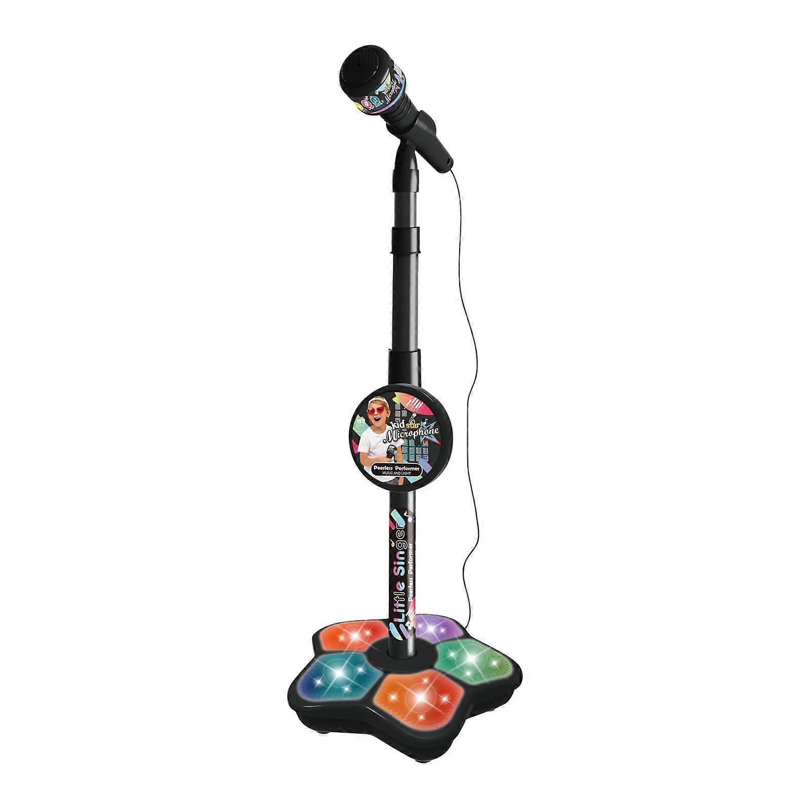 Flye Children's Microphone Microphone With Stand Simulation Standing Karaoke Baby Singing Toys 242211 Black