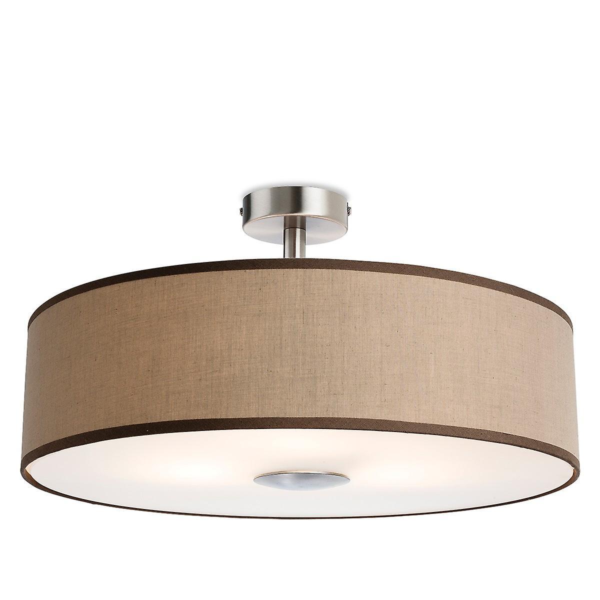 Madison 3 Light Semi Flush Light Taupe E27