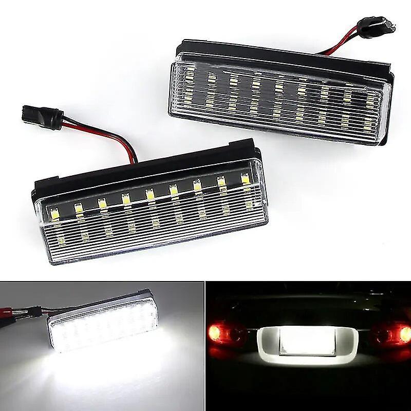 For Mazda Mx-5 Miata 2006-2015 For Fiat 124 Spider Abarth 2017-2019 Car Rear White Led License Plate Light Number Plate Lamp -ZHENV