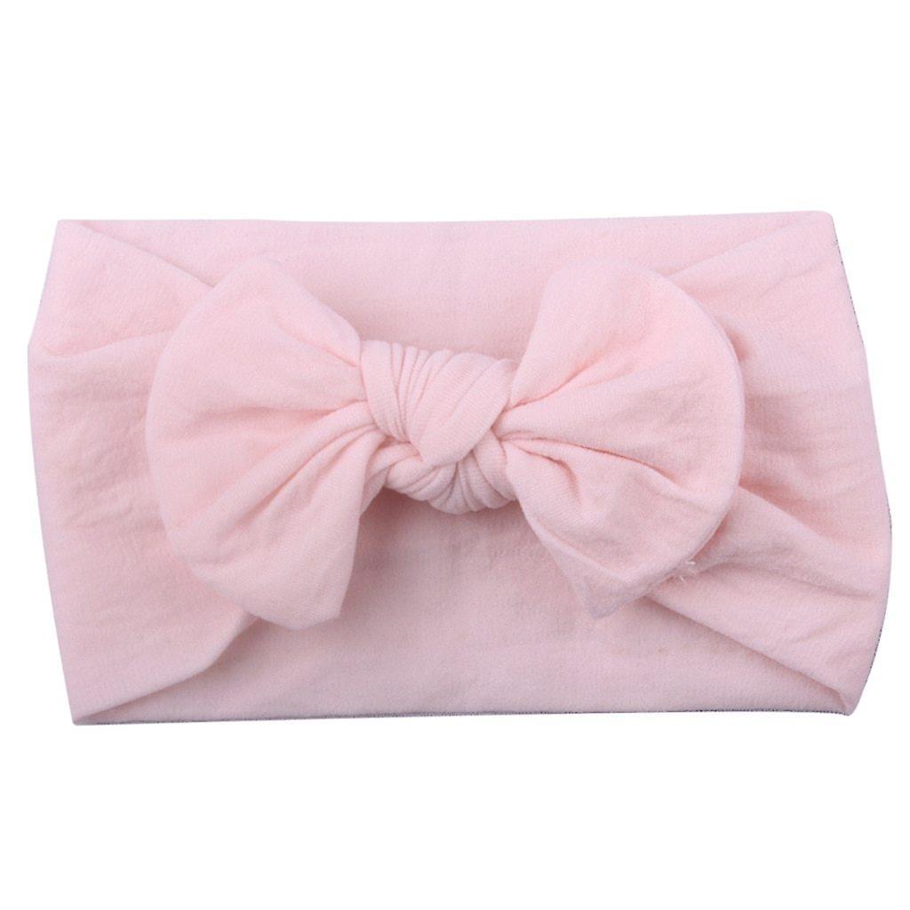 Slowmoose Baby Headband- Bow Design Headwear Light pink.