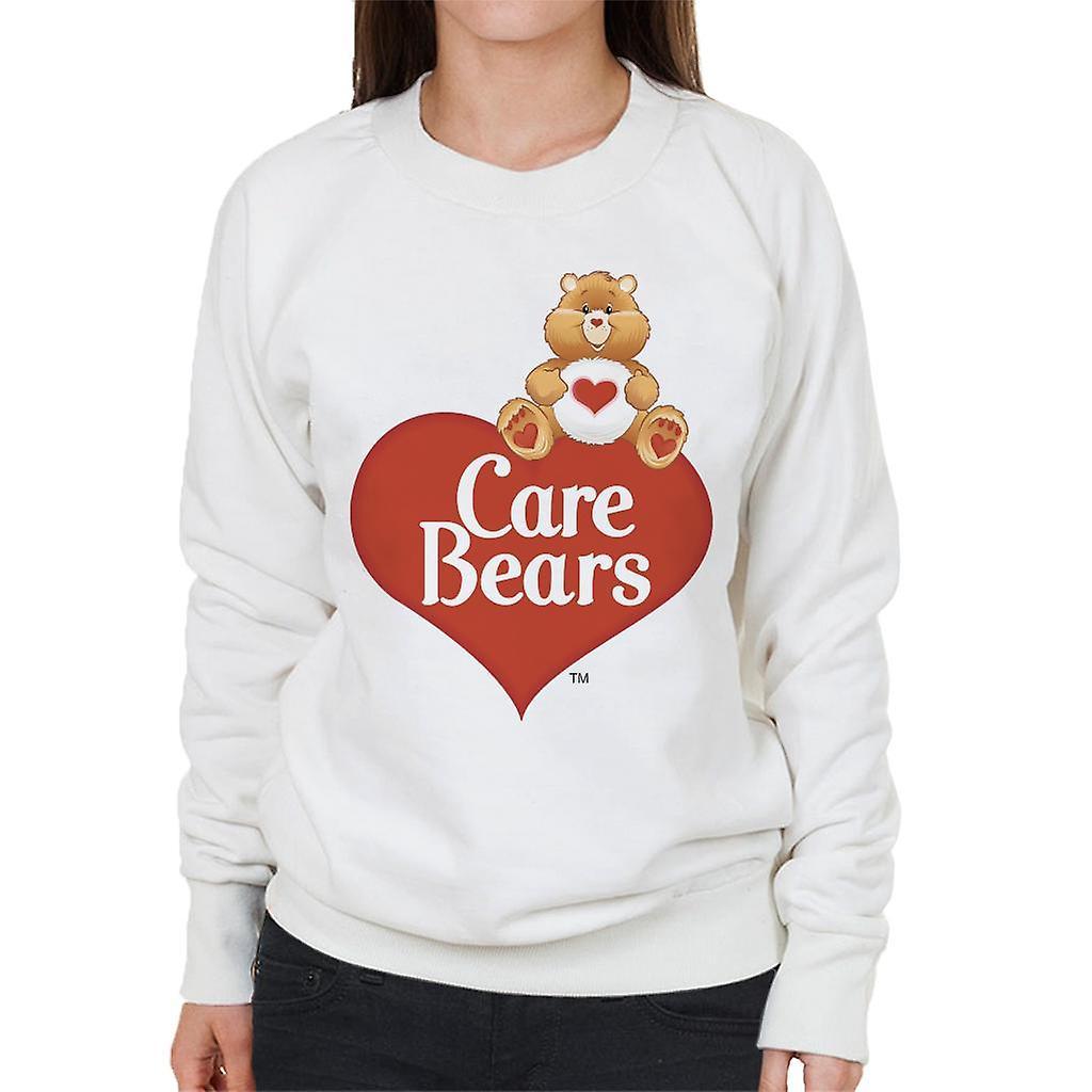 Care Bears Logo Tenderheart Bear Women's Sweatshirt White Large