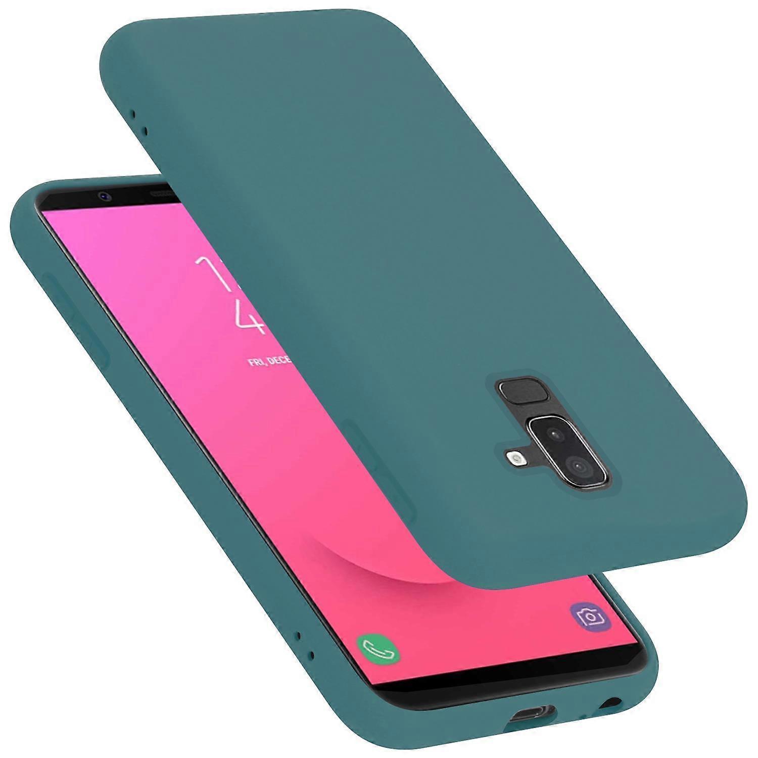 Samsung Galaxy A6 PLUS 2018 Case TPU Protective Case - Liquid Design LIQUID GREEN