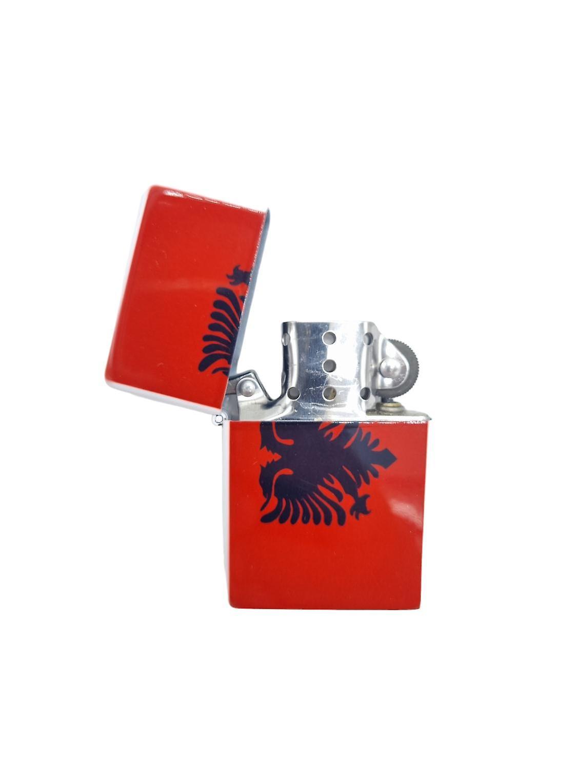 Hiprock Flag of Albania petrol lighter