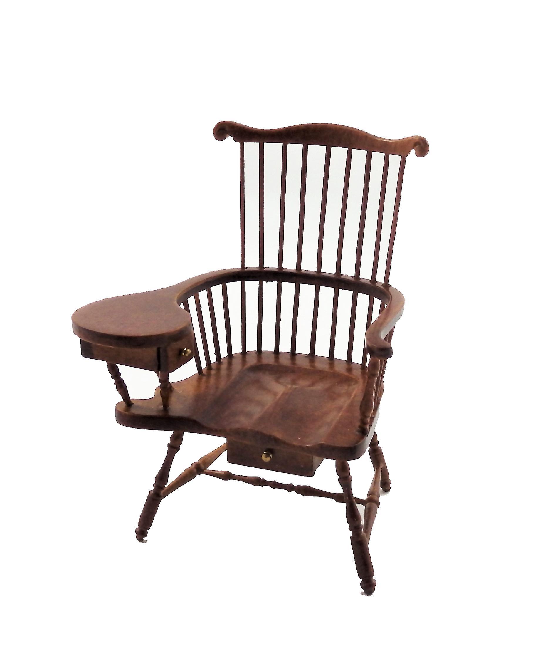 Melody Jane Dolls Houses Dolls House Comb Back Walnut Windsor Chair Jbm Miniature Furniture