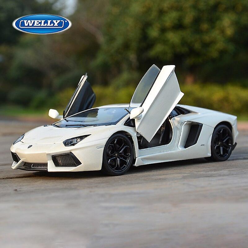 1:24 Lamborghini Lp700-4 Aventador Alloy Racing Alloy Car Model Simulation Car Decoration Collection Gift Toy Toy Cars White