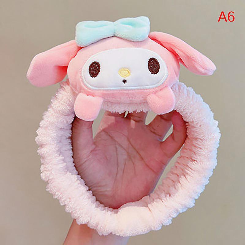 unbrand My Melody My Melody Kuromi Kawaii Plush Doll Face Wash Headband A6