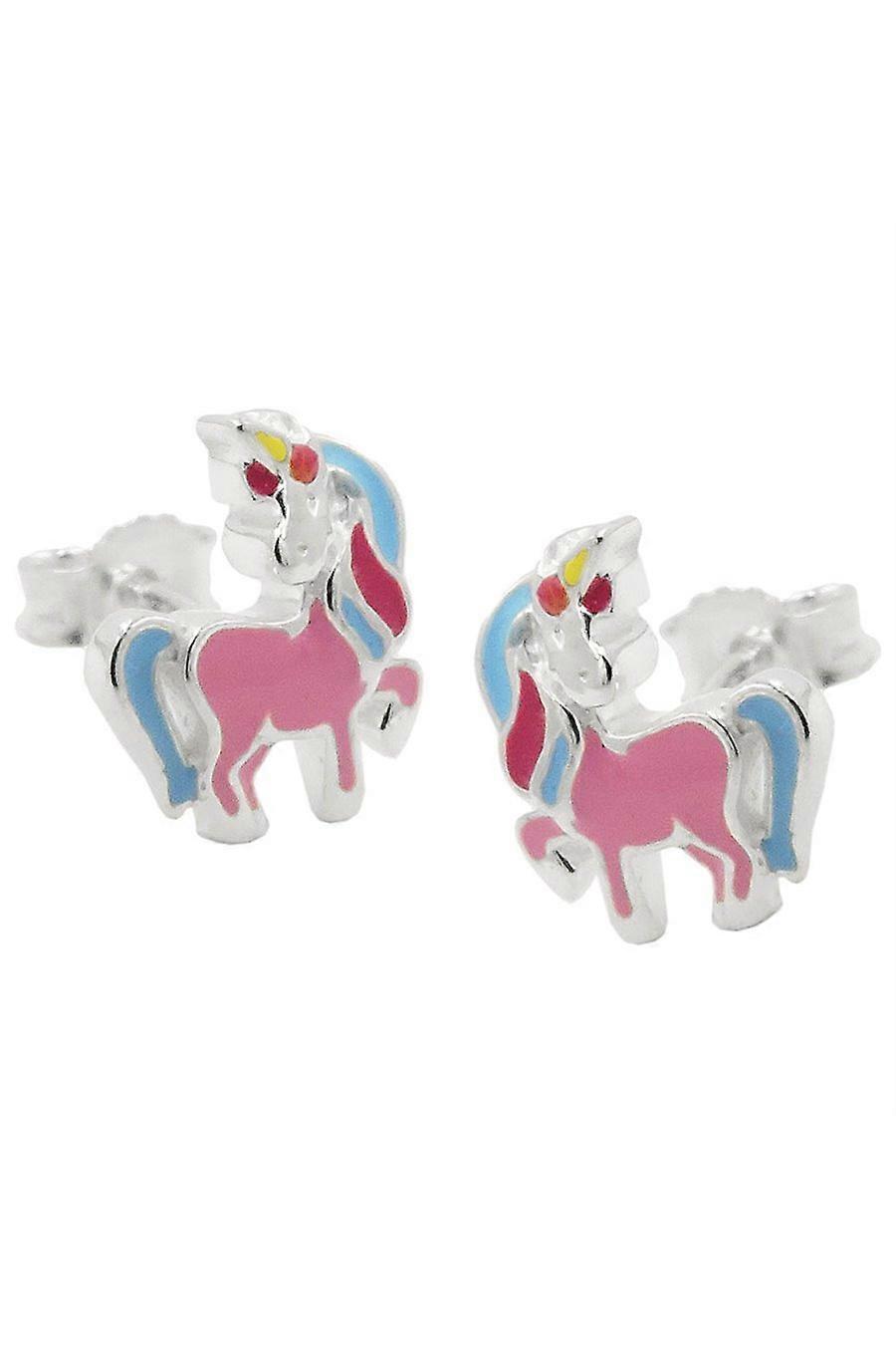 Grace Of Sweden Stud Earrings Unicorn Colored Silver 925 - Gl93815